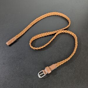 Vintage Braided Tan Belt for Women